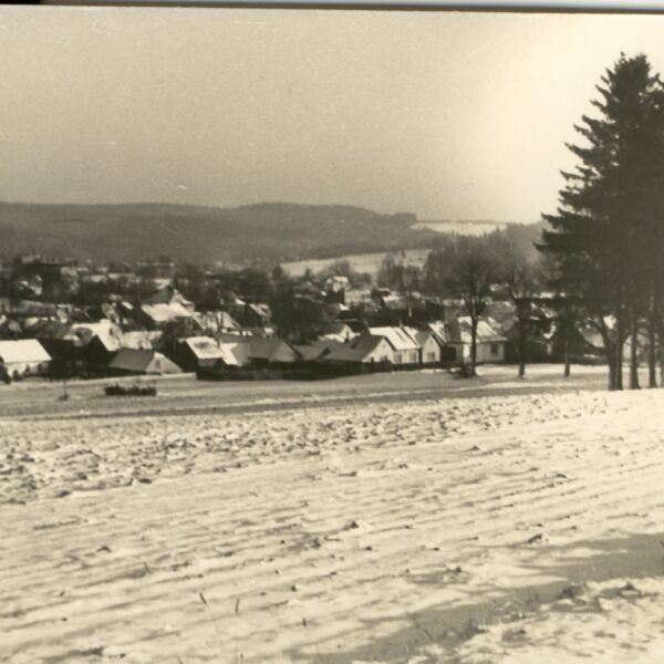 pohled na Svratku od chlumětínské cesty, 17.12.1961