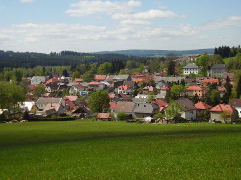 pohled město z kopce Tábor